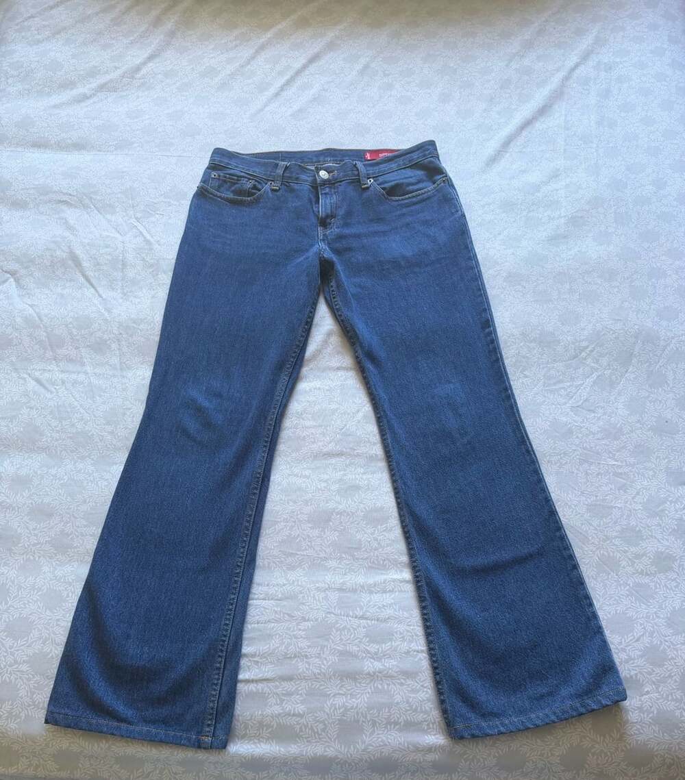 Levi's 518 Superlow Flare Blue Denim Jeans Women's Size 9M